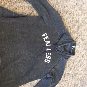 Black gray fearless sweatshirt